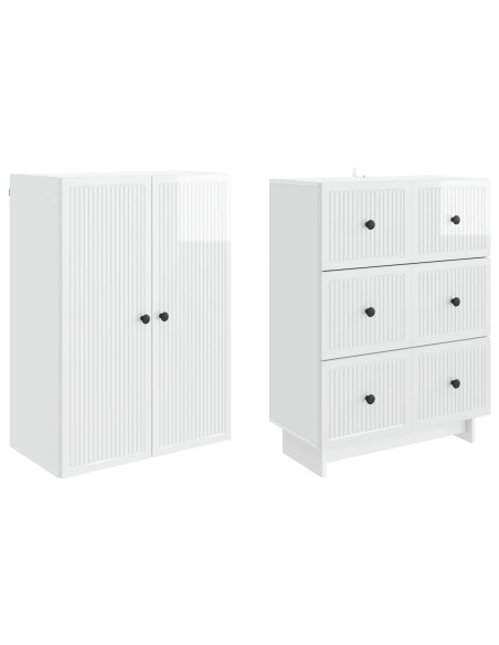 Set di armadi 2 pcs 66 x 34,5 x 90 cm Legno ingegnerizzato