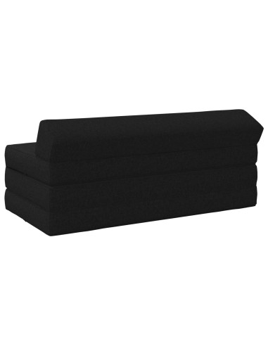 Divano Letto Pieghevole Nero 120 x 60 x 49 cm Tessuto