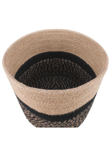 Set di Vasi per Piante 2 pcs Naturale e Nero Ø 21 x 21 cm