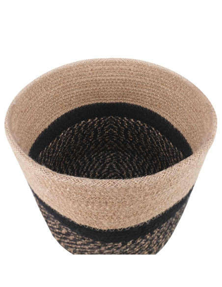 Set di Vasi per Piante 2 pcs Naturale e Nero Ø 21 x 21 cm