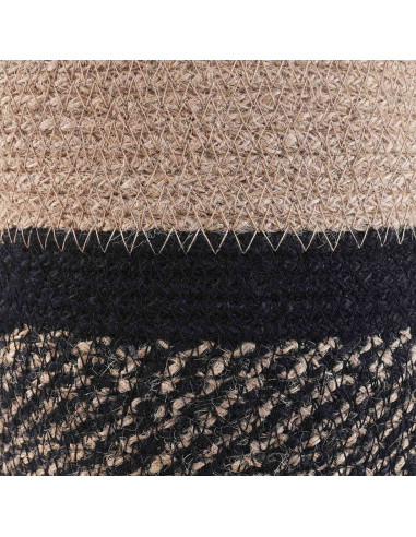 Set di Vasi per Piante 2 pcs Naturale e Nero Ø 21 x 21 cm