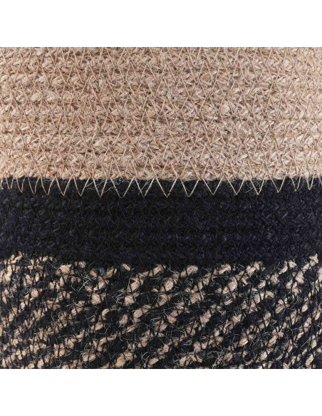 Set di Vasi per Piante 2 pcs Naturale e Nero Ø 21 x 21 cm