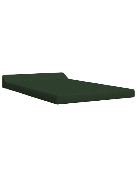Divano Letto Pieghevole Verde Scuro 120 x 60 x 49 cm Tessuto
