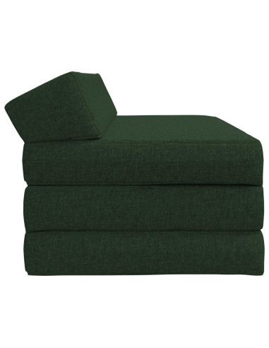 Divano Letto Pieghevole Verde Scuro 120 x 60 x 49 cm Tessuto