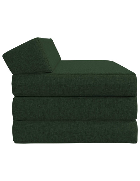 Divano Letto Pieghevole Verde Scuro 120 x 60 x 49 cm Tessuto