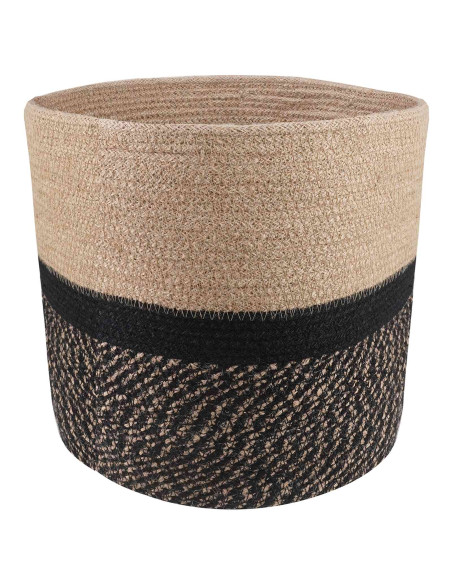 Set di Vasi per Piante 2 pcs Naturale e Nero Ø 28 x 28 cm