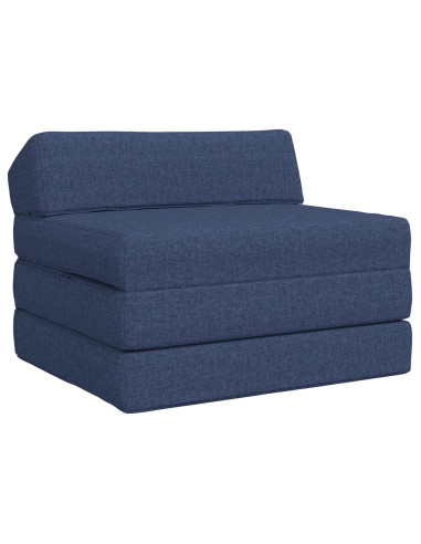 Divano Letto Pieghevole Blu 200 x 70 x 10 cm Tessuto