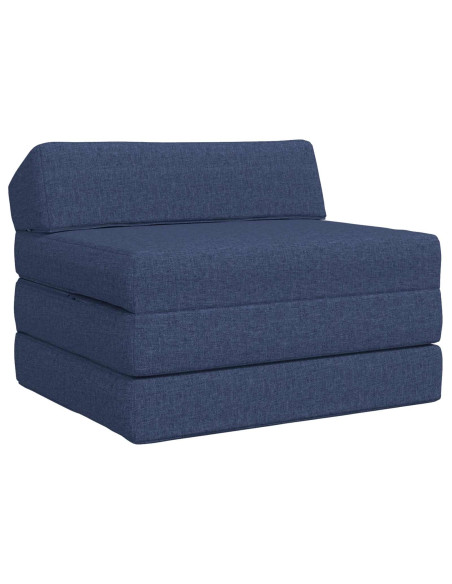 Divano Letto Pieghevole Blu 200 x 70 x 10 cm Tessuto