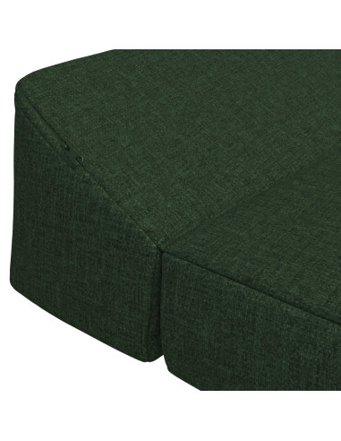 Divano Letto Pieghevole Verde Scuro 120 x 60 x 49 cm Tessuto