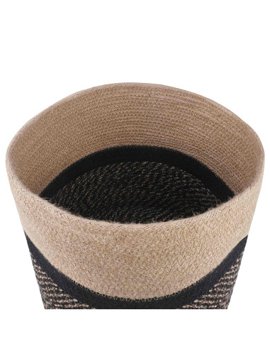 Set di Vasi per Piante 2 pcs Naturale e Nero Ø 28 x 28 cm