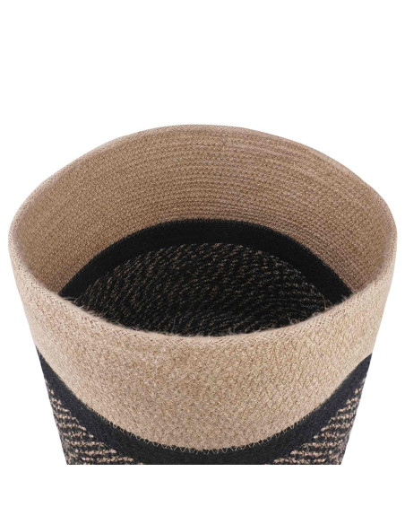 Set di Vasi per Piante 2 pcs Naturale e Nero Ø 28 x 28 cm