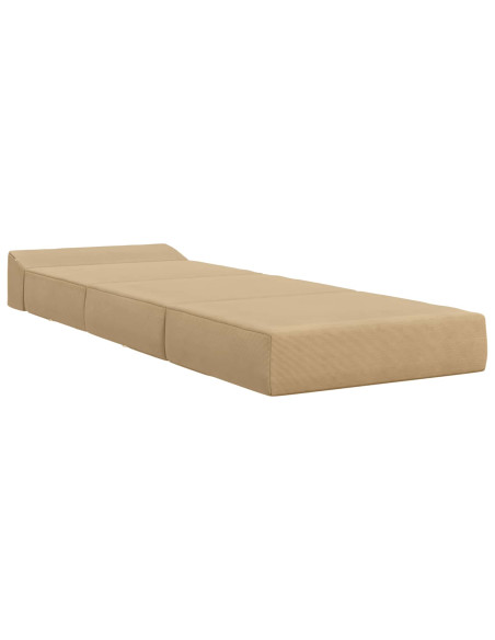 Divano Letto Pieghevole Grigio Verde Chiaro 200 x 70 x 15 cm