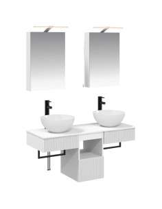 Set di Armadi da Bagno 5 pcs Bianco 40 x 10,5 x 60,5 cm