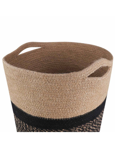 Set di Vasi per Piante 2 pcs Naturale e Nero Ø 28 x 28 cm