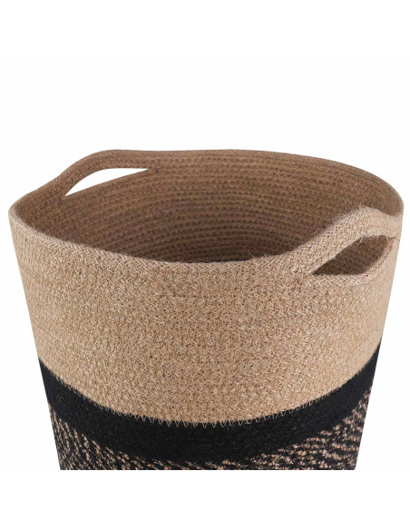 Set di Vasi per Piante 2 pcs Naturale e Nero Ø 28 x 28 cm