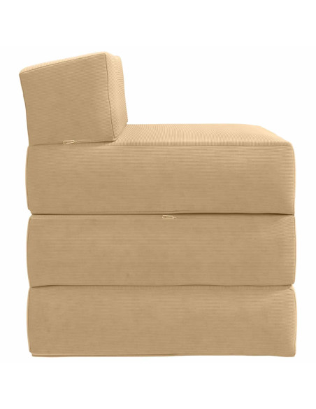 Divano Letto Pieghevole Grigio Verde Chiaro 200 x 70 x 15 cm