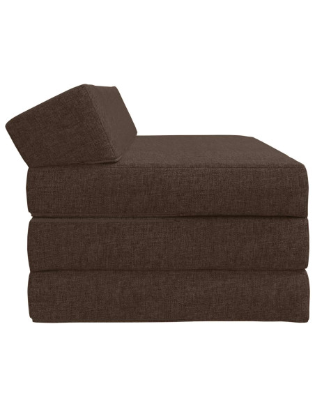 Divano Letto Pieghevole Tortora 120 x 60 x 49 cm Tessuto
