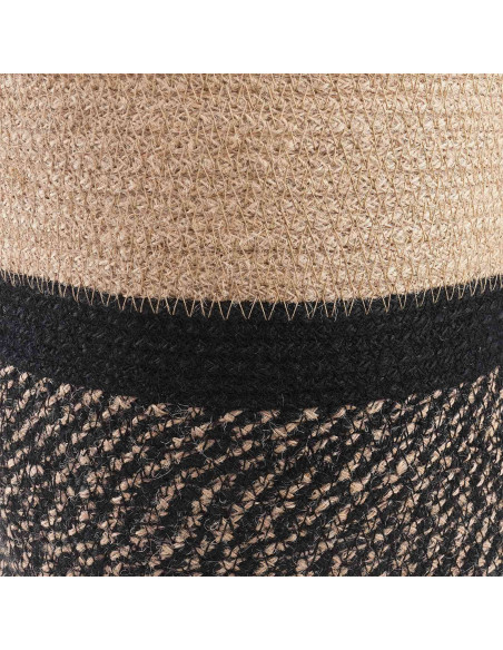 Set di Vasi per Piante 2 pcs Naturale e Nero Ø 28 x 28 cm