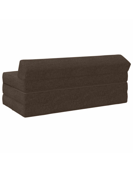 Divano Letto Pieghevole Tortora 120 x 60 x 49 cm Tessuto