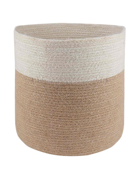 Set di Vasi per Piante 2 pcs Naturale e Bianco Ø 28 x 28 cm