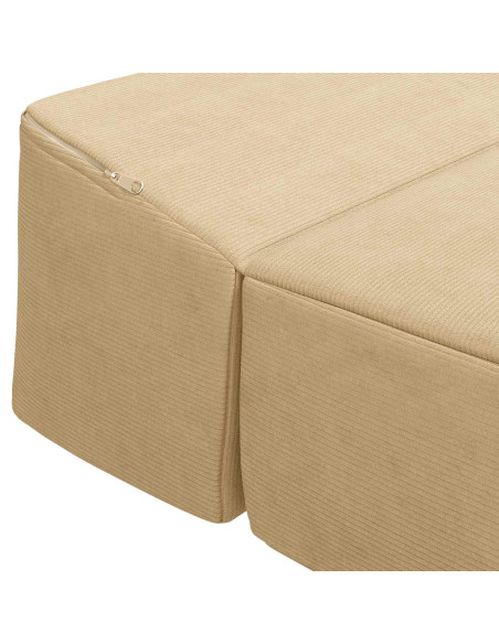 Divano Letto Pieghevole Grigio Verde Chiaro 200 x 70 x 15 cm