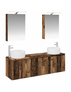 Set di Armadi da Bagno 5 pcs Legno antico Legno ingegnerizzato