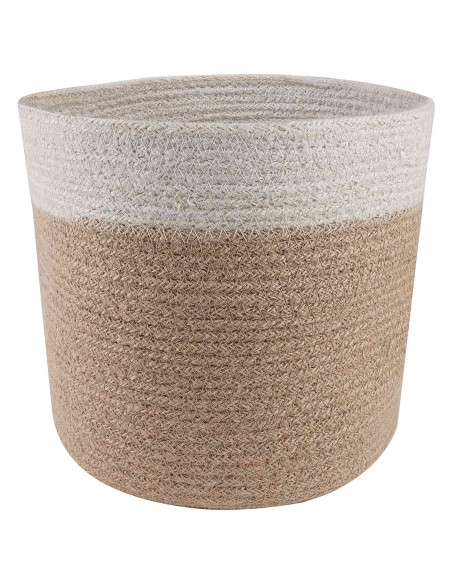 Set di Vasi per Piante 2 pcs Naturale e Bianco Ø 28 x 28 cm