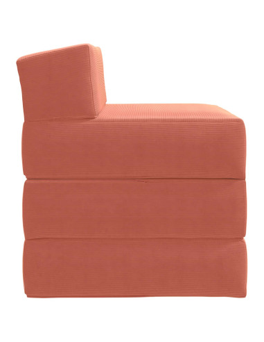 Divano Letto Pieghevole Rosso Arancio 200 x 70 x 15 cm