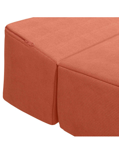 Divano Letto Pieghevole Rosso Arancio 200 x 70 x 15 cm