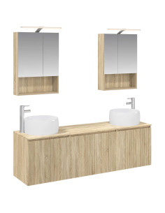 Set di Armadi da Bagno 5 pcs Rovere Sonoma Legno ingegnerizzato