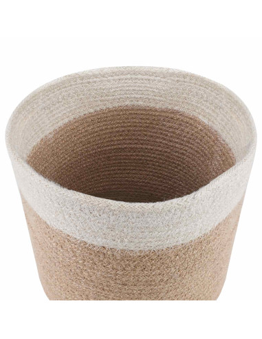 Set di Vasi per Piante 2 pcs Naturale e Bianco Ø 21 x 21 cm