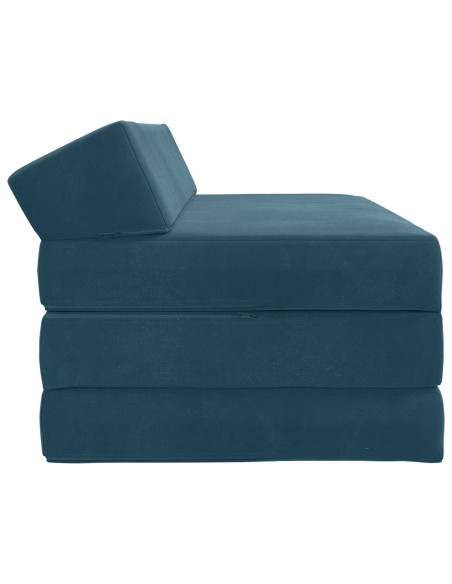 Divano Letto Pieghevole Blu 120 x 60 x 49 cm Tessuto