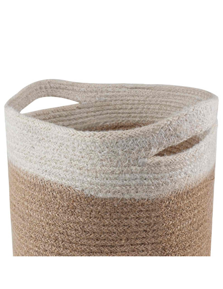 Set di Vasi per Piante 2 pcs Naturale e Bianco Ø 21 x 21 cm