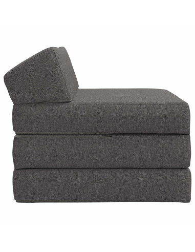 Divano Letto Pieghevole Grigio Chiaro 200 x 70 x 10 cm Tessuto