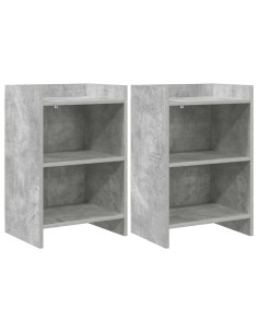 Comodini 2 pcs Grigio Cemento 40 x 30 x 60 cm