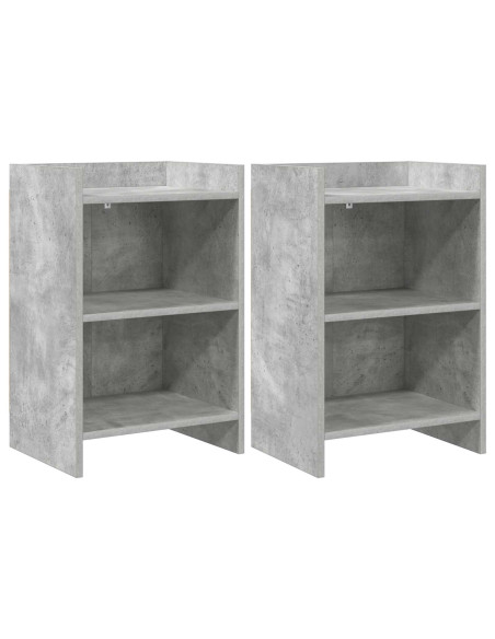 Comodini 2 pcs Grigio Cemento 40 x 30 x 60 cm