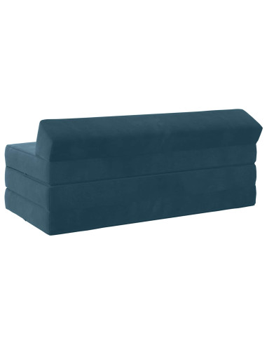 Divano Letto Pieghevole Blu 120 x 60 x 49 cm Tessuto