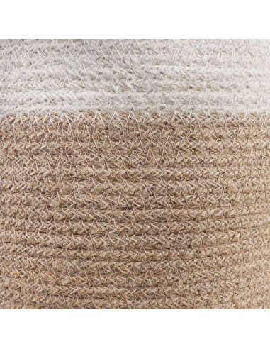 Set di Vasi per Piante 2 pcs Naturale e Bianco Ø 21 x 21 cm
