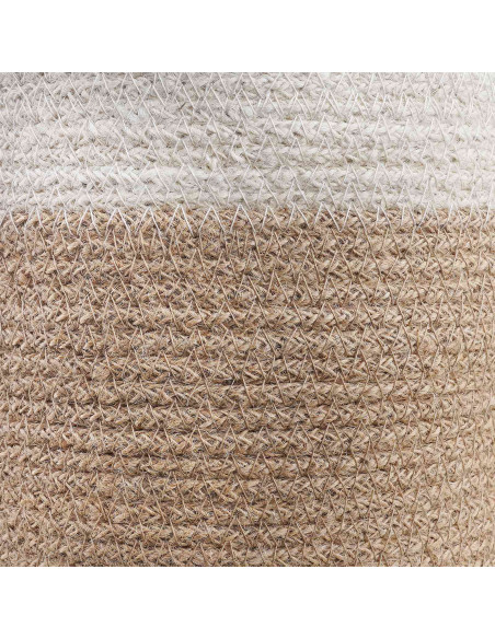 Set di Vasi per Piante 2 pcs Naturale e Bianco Ø 21 x 21 cm