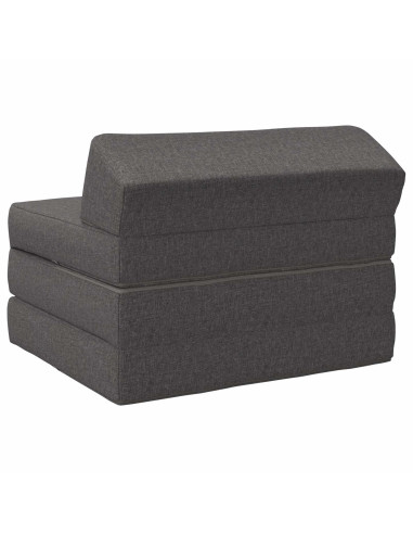 Divano Letto Pieghevole Grigio Chiaro 200 x 70 x 10 cm Tessuto