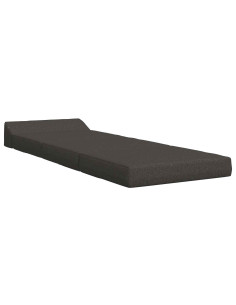 Divano Letto Pieghevole Grigio Scuro 200 x 70 x 10 cm Tessuto 2