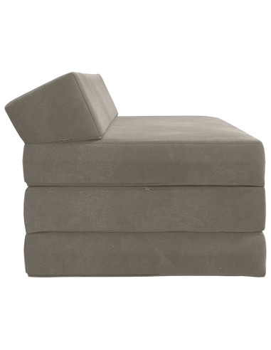 Divano Letto Pieghevole Grigio Chiaro 120 x 60 x 49 cm Tessuto