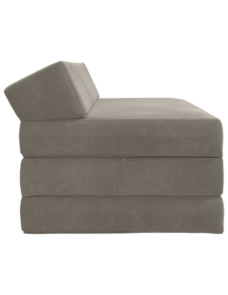 Divano Letto Pieghevole Grigio Chiaro 120 x 60 x 49 cm Tessuto