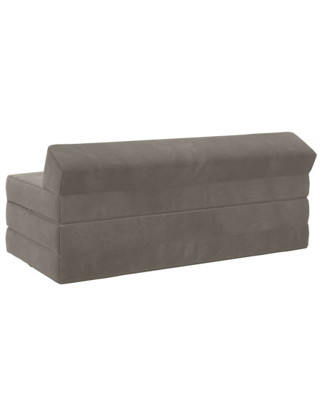 Divano Letto Pieghevole Grigio Chiaro 120 x 60 x 49 cm Tessuto