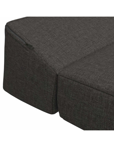 Divano Letto Pieghevole Grigio Scuro 200 x 70 x 10 cm Tessuto