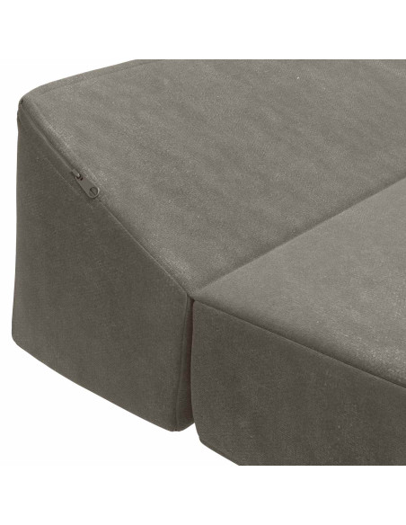 Divano Letto Pieghevole Grigio Chiaro 120 x 60 x 49 cm Tessuto