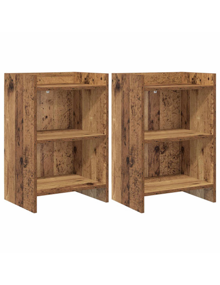 Comodini 2 pcs Legno antico 40 x 30 x 60 cm