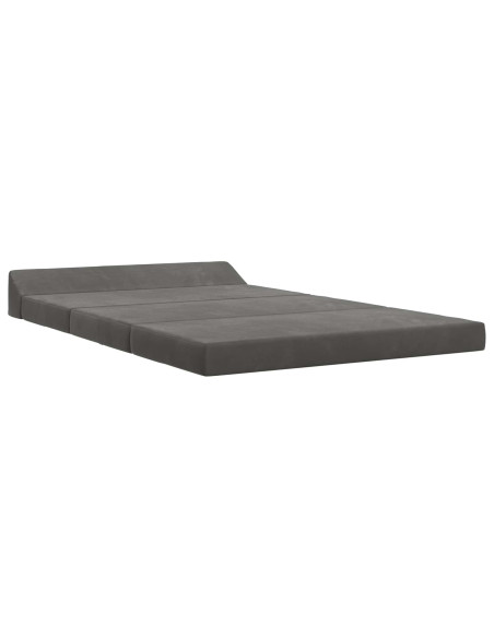 Divano Letto Pieghevole Grigio Scuro 120 x 60 x 49 cm Tessuto