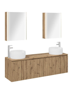 Set di Armadi da Bagno 5 pcs Rovere Artigianale