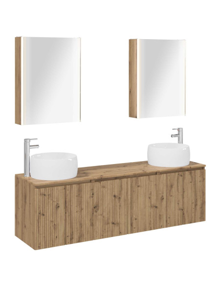 Set di Armadi da Bagno 5 pcs Rovere Artigianale